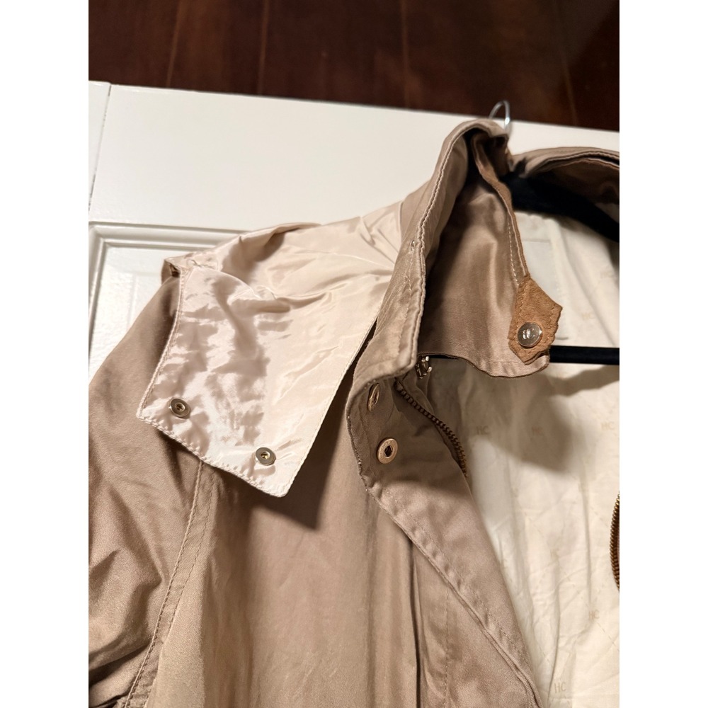 Henry Cottons Mens Tan Field Jacket Made in Italy Hooded Size 44 - Picture 5 of 7